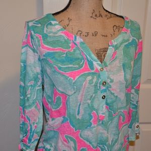 Lilly pulitzer 3/4 sleeve Top